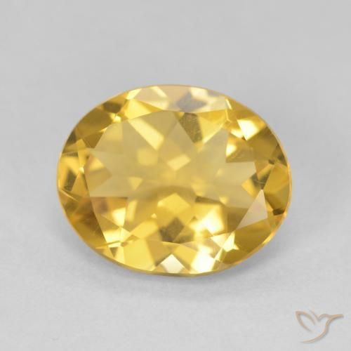 3.60 ct Golden Citrine Stone, Natural Citrine in Oval Facet Shape for Sale
