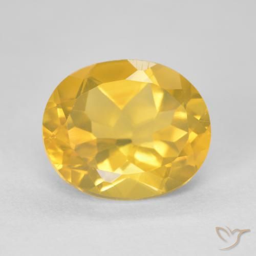 4.58ct Natural Medium Gold Citrine, Oval, VVS-VS