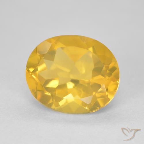 4.58 ct Golden Citrine Stone, Natural Citrine in Oval Facet Shape for Sale