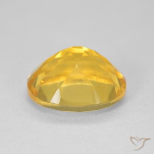 Citrine Gemstone in 12 x 10 mm (calibrated) Size for Sale, Citrine Stone in Medium Gold Color