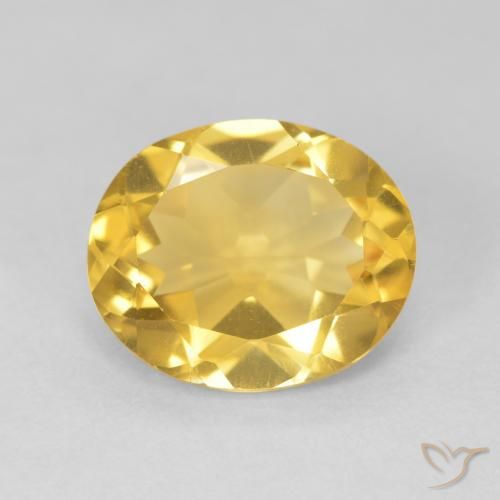 4.08ct Natural Medium Golden Citrine, Oval, VVS
