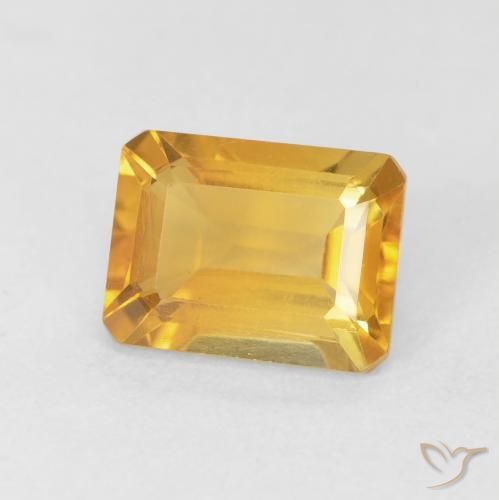 1.77 ct Golden Citrine Stone, Natural Citrine in Octagon Step Cut Shape for Sale