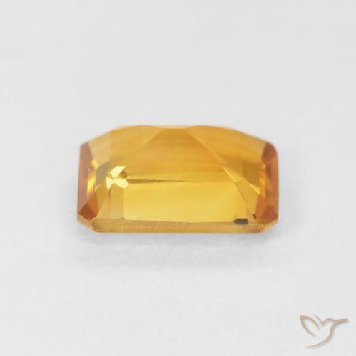 Citrine Gemstone in 8 x 6 mm (calibrated) Size for Sale, Citrine Stone in Medium Orange-Gold Color