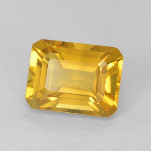 1.66 ct Golden Citrine Stone, Natural Citrine in Octagon Step Cut Shape for Sale
