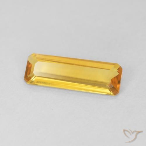 0.86 ct Golden Citrine Stone, Natural Citrine in Octagon Step Cut Shape for Sale