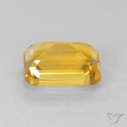 Citrine Gemstone in 8.2 x 6.3 mm Size for Sale, Citrine Stone in Medium Gold Color