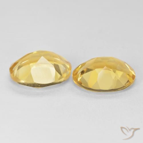 Citrine Gemstones in 12 x 10 mm (calibrated) Size for Sale, Citrine Stones in Deep Gold Color