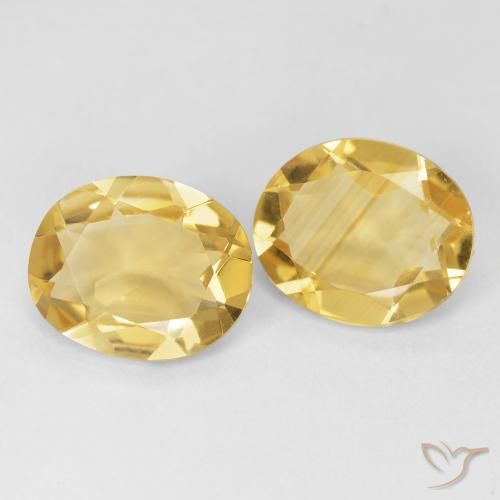 6.99 ctw Golden Citrine Stones, Natural Citrine in Oval Facet Shape for Sale