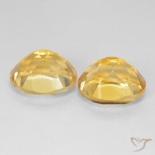 Citrine Gemstones in 12 x 10 mm (calibrated) Size for Sale, Citrine Stones in Deep Gold Color