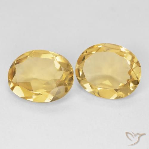 6.64 ctw Golden Citrine Stones, Natural Citrine in Oval Facet Shape for Sale