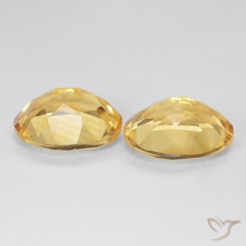 Citrine Gemstones in 12 x 10 mm (calibrated) Size for Sale, Citrine Stones in Deep Gold Color