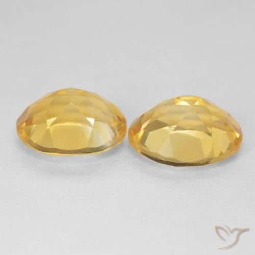 Citrine Gemstones in 12 x 10 mm (calibrated) Size for Sale, Citrine Stones in Deep Gold Color