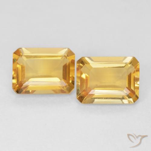 2.73ctw Natural Medium Golden Citrine, Emerald Cut, VVS-VS
