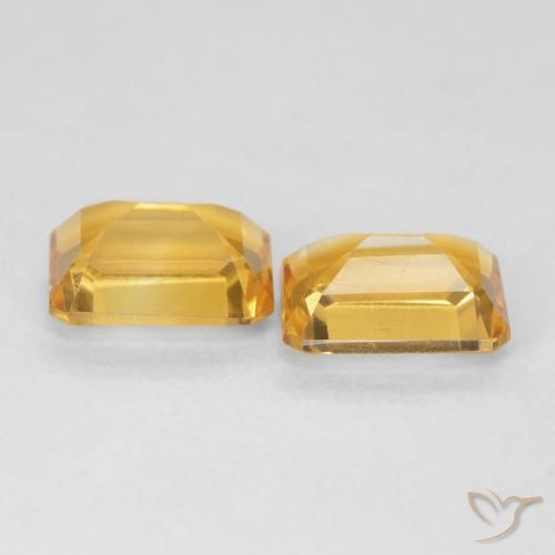 Citrine Gemstones in 8 x 6 mm (calibrated) Size for Sale, Citrine Stones in Medium Golden Color
