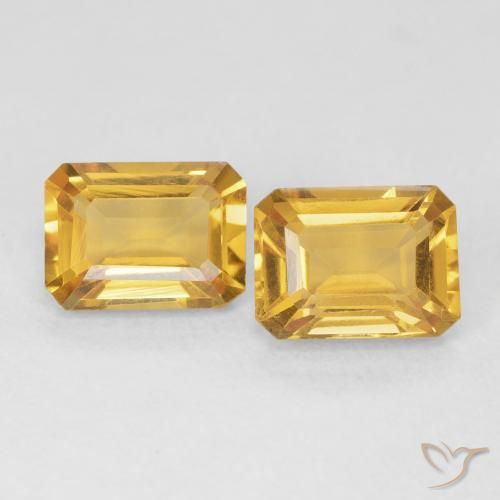 2.80ctw Natural Medium Golden Citrine, Emerald Cut, VVS-VS