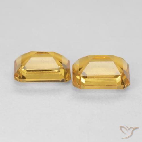 Citrine Gemstones in 8 x 6 mm (calibrated) Size for Sale, Citrine Stones in Medium Golden Color