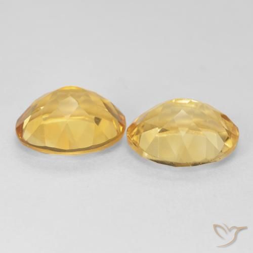 Citrine Gemstones in 12 x 10 mm (calibrated) Size for Sale, Citrine Stones in Deep Gold Color