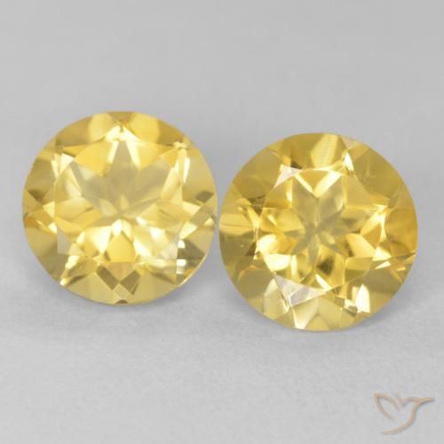 3.58ctw Natural Golden Orange Citrine, Round, VVS-VS