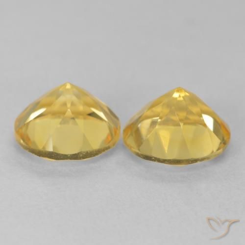 Citrine Gemstones in 8 mm (calibrated) Size for Sale, Citrine Stones in Golden Orange Color