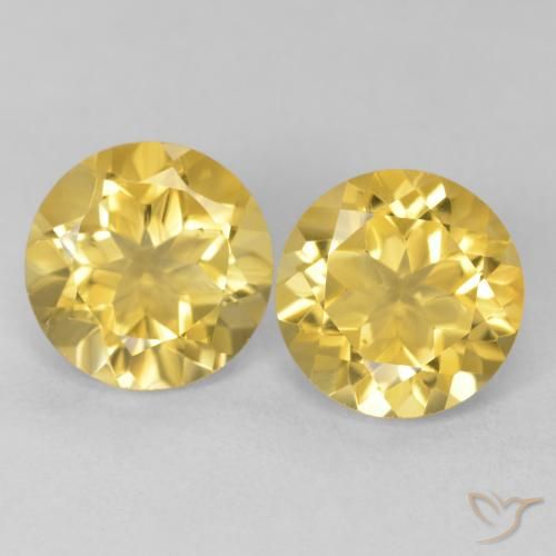 3.49ctw Natural Tuscany Yellow Citrine, Round, VVS-VS