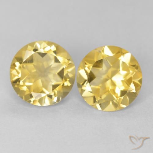 3.04ctw Natural Tuscany Yellow Citrine, Round, VVS-VS