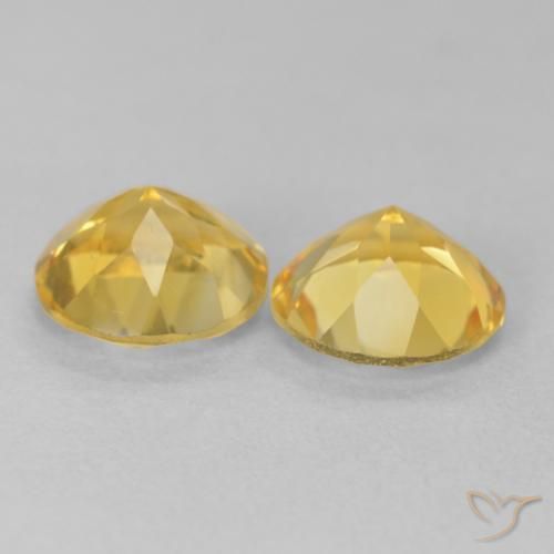 Citrine Gemstones in 8 mm (calibrated) Size for Sale, Citrine Stones in Tuscany Yellow Color