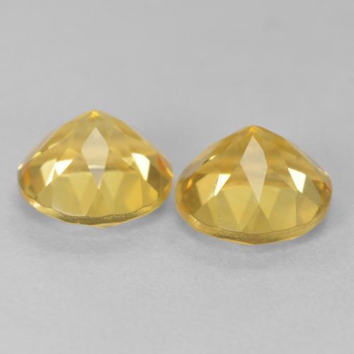 Citrine Gemstones in 8 mm (calibrated) Size for Sale, Citrine Stones in Golden Orange Color