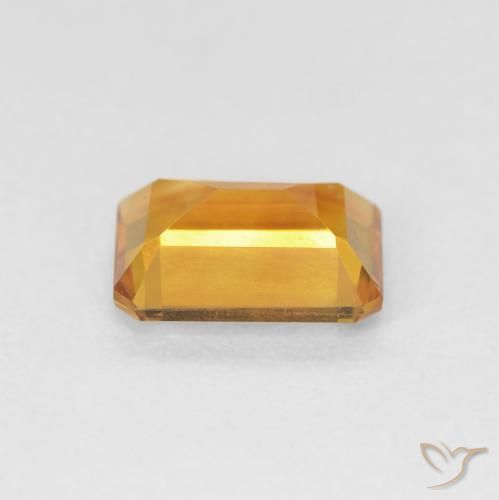 Citrine Gemstone in 8 x 6 mm (calibrated) Size for Sale, Citrine Stone in Medium Light Orange-Gold Color