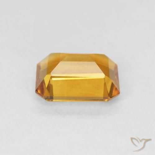 Citrine Gemstone in 8 x 6 mm (calibrated) Size for Sale, Citrine Stone in Medium Light Orange-Gold Color