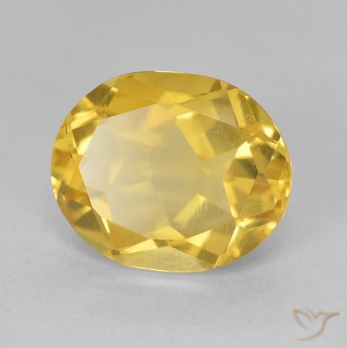 4.30 ct Golden Citrine Stone, Natural Citrine in Oval Facet Shape for Sale