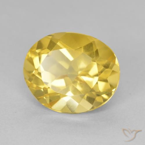 4.57 ct Golden Citrine Stone, Natural Citrine in Oval Facet Shape for Sale