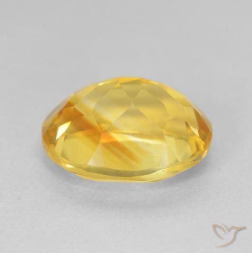Citrine Gemstone in 12 x 9.5 mm Size for Sale, Citrine Stone in Golden Orange Color