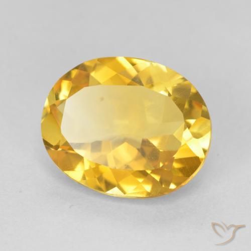 4.05 ct Golden Citrine Stone, Natural Citrine in Oval Facet Shape for Sale