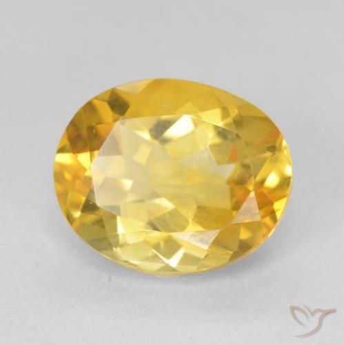 4.12 ct Golden Citrine Stone, Natural Citrine in Oval Facet Shape for Sale