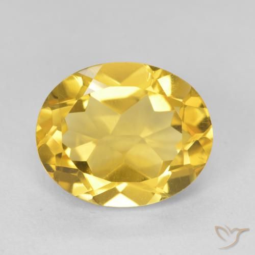 4.37ct Natural Medium Golden Citrine, Oval, VVS