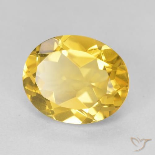 4.37 ct Golden Citrine Stone, Natural Citrine in Oval Facet Shape for Sale