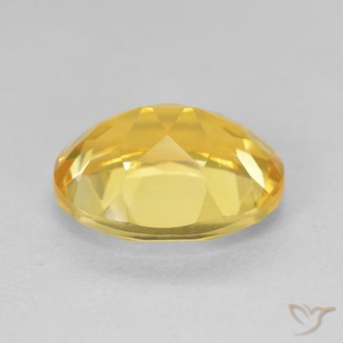 Citrine Gemstone in 12 x 10 mm (calibrated) Size for Sale, Citrine Stone in Medium Golden Color