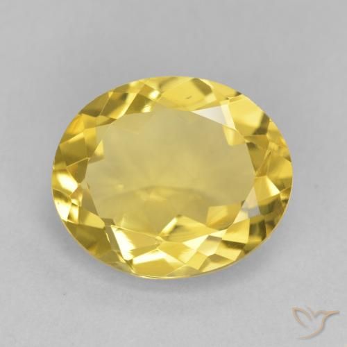 3.78ct Natural Medium Golden Citrine, Oval, VVS