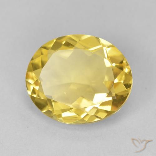 3.78 ct Golden Citrine Stone, Natural Citrine in Oval Facet Shape for Sale