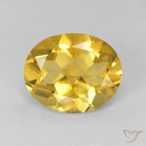 3.66ct Natural Medium Golden Citrine, Oval, VVS