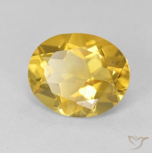 3.66 ct Golden Citrine Stone, Natural Citrine in Oval Facet Shape for Sale