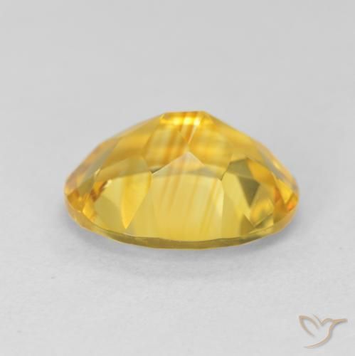 Citrine Gemstone in 11.7 x 9.6 mm Size for Sale, Citrine Stone in Medium Golden Color