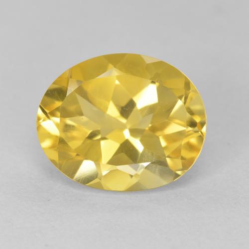 4.15ct Natural Medium Golden Citrine, Oval, VVS