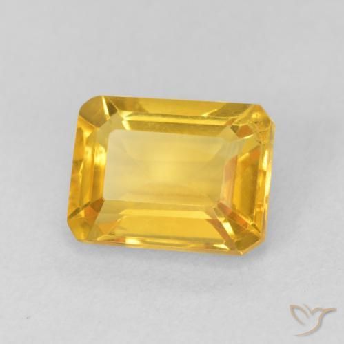 1.67 ct Golden Citrine Stone, Natural Citrine in Octagon Step Cut Shape for Sale