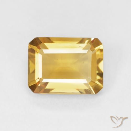 1.46ct Natural Golden Citrine, Emerald Cut, VVS-VS