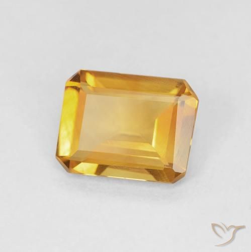 1.05 ct Golden Citrine Stone, Natural Citrine in Octagon Step Cut Shape for Sale