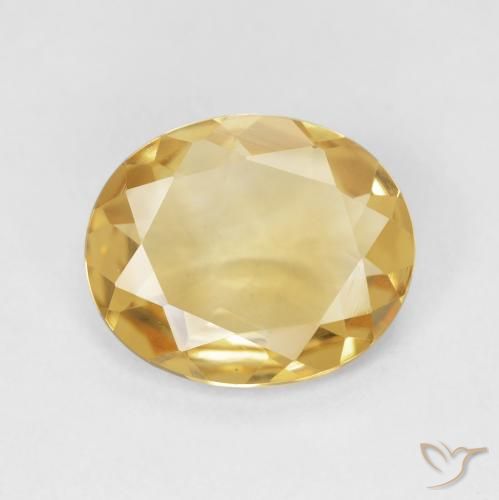 3.07ct Natural Medium Gold Citrine, Oval, VS
