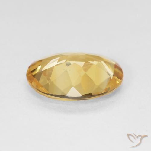 Citrine Gemstone in 12 x 10 mm (calibrated) Size for Sale, Citrine Stone in Medium Gold Color