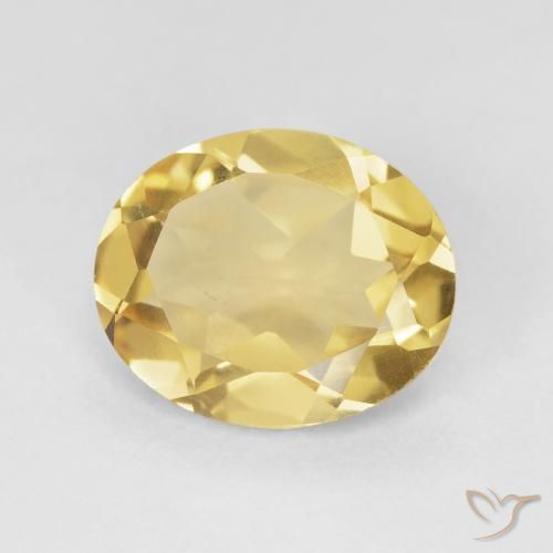 3.64 ct Golden Citrine Stone, Natural Citrine in Oval Facet Shape for Sale