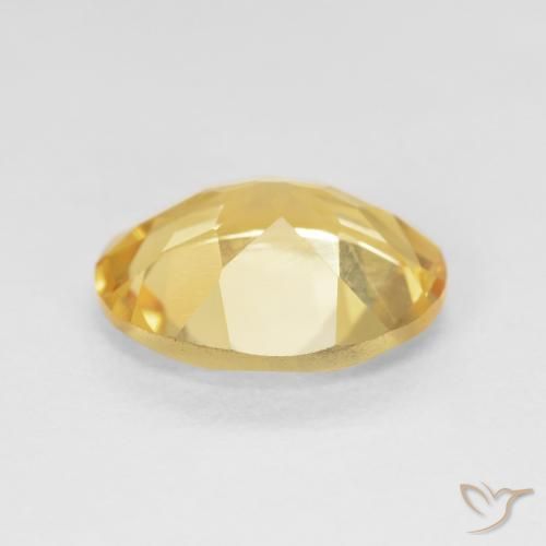 Citrine Gemstone in 12 x 10 mm (calibrated) Size for Sale, Citrine Stone in Gold Color